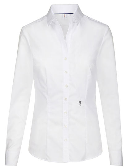 Seidensticker Damen Slim Fit Bluse Long Sleeve