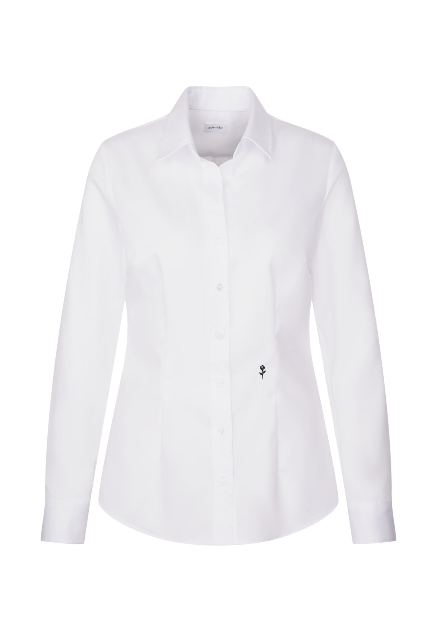 Seidensticker Damen Slim Fit Bluse Fine Twill Long Sleeve