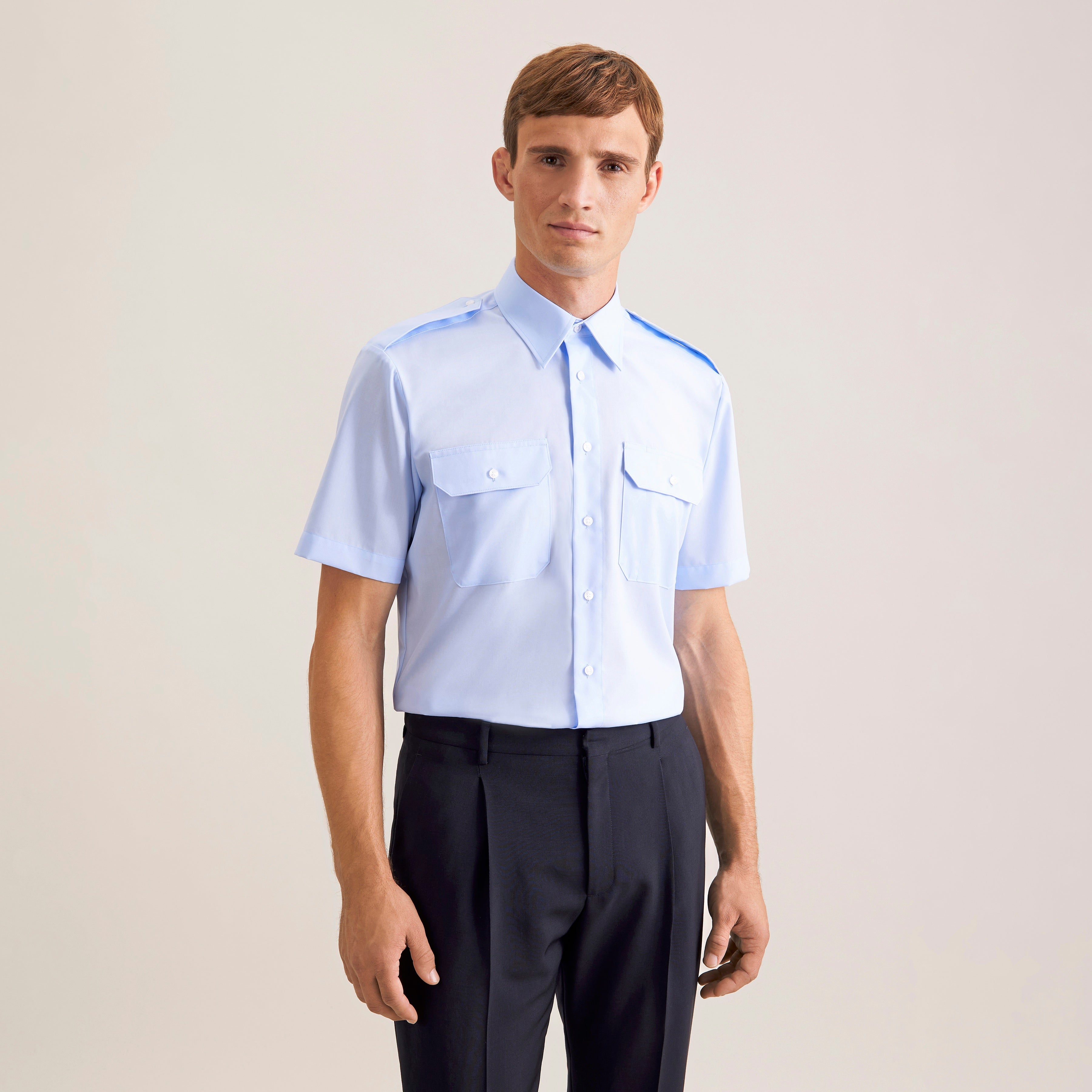 Seidensticker Herren Regular Fit Hemd Pilot Short Sleeve