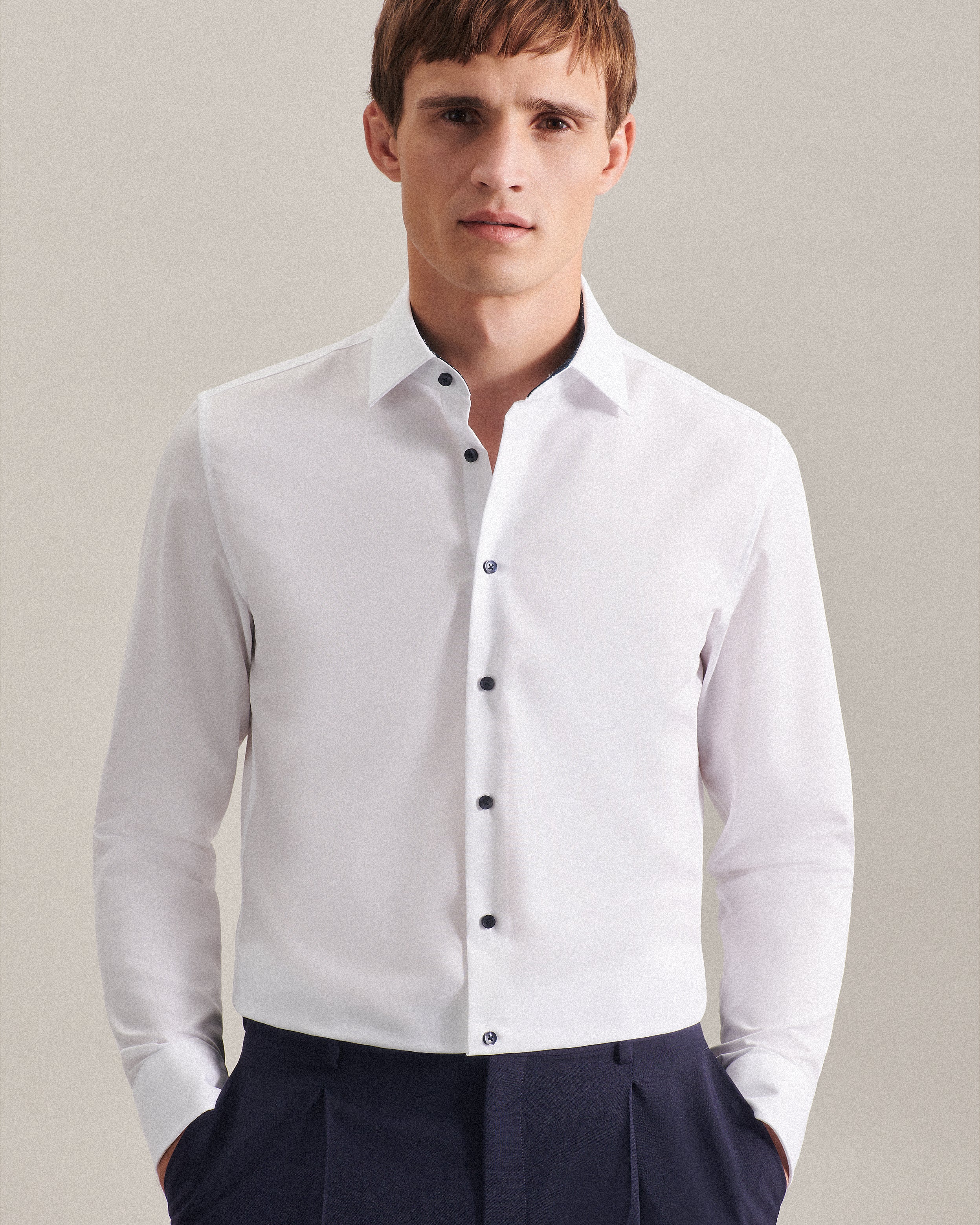 Seidensticker Herren Slim Fit Hemd Poplin Long Sleeve
