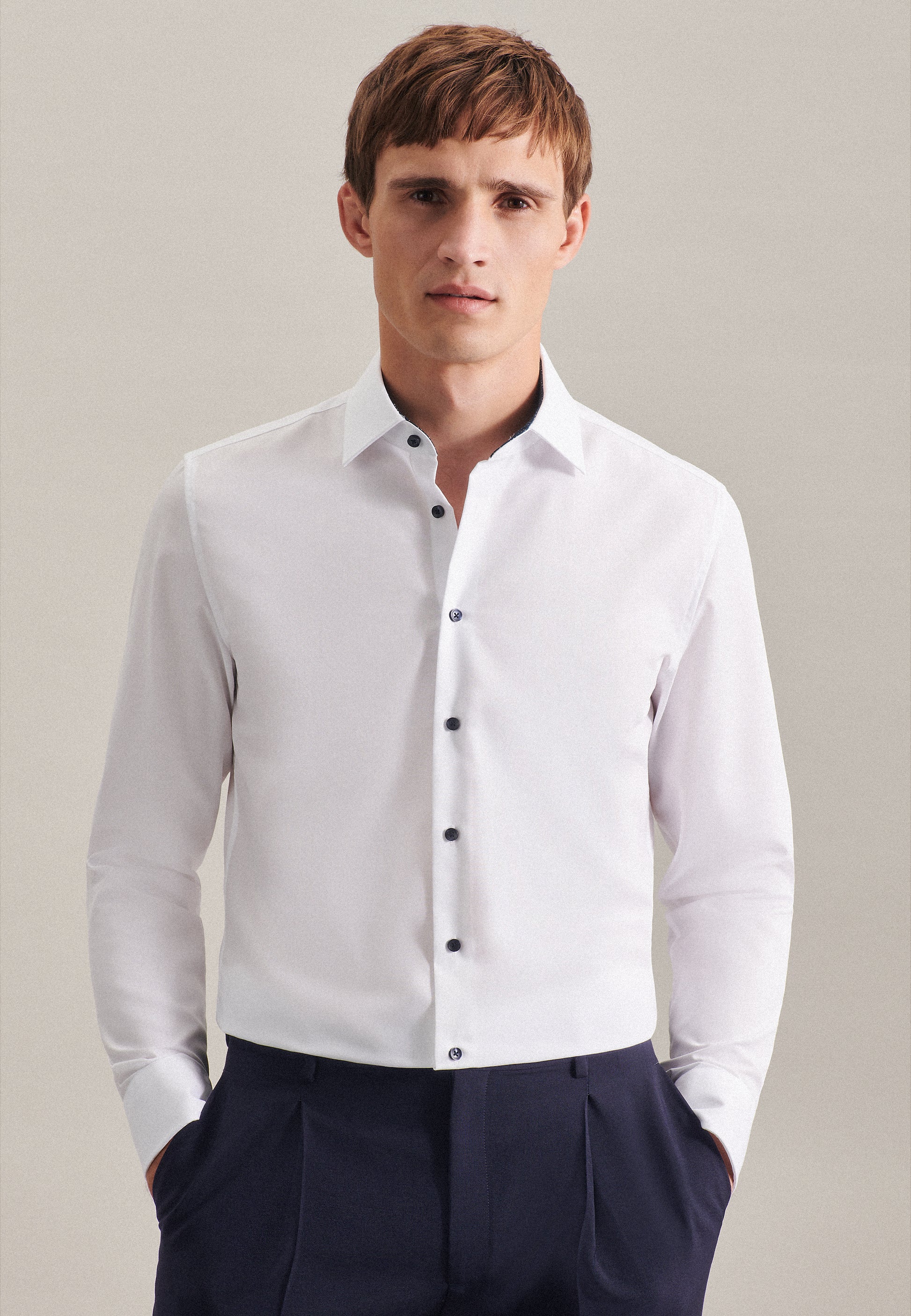Seidensticker Herren Slim Fit Hemd Poplin Long Sleeve