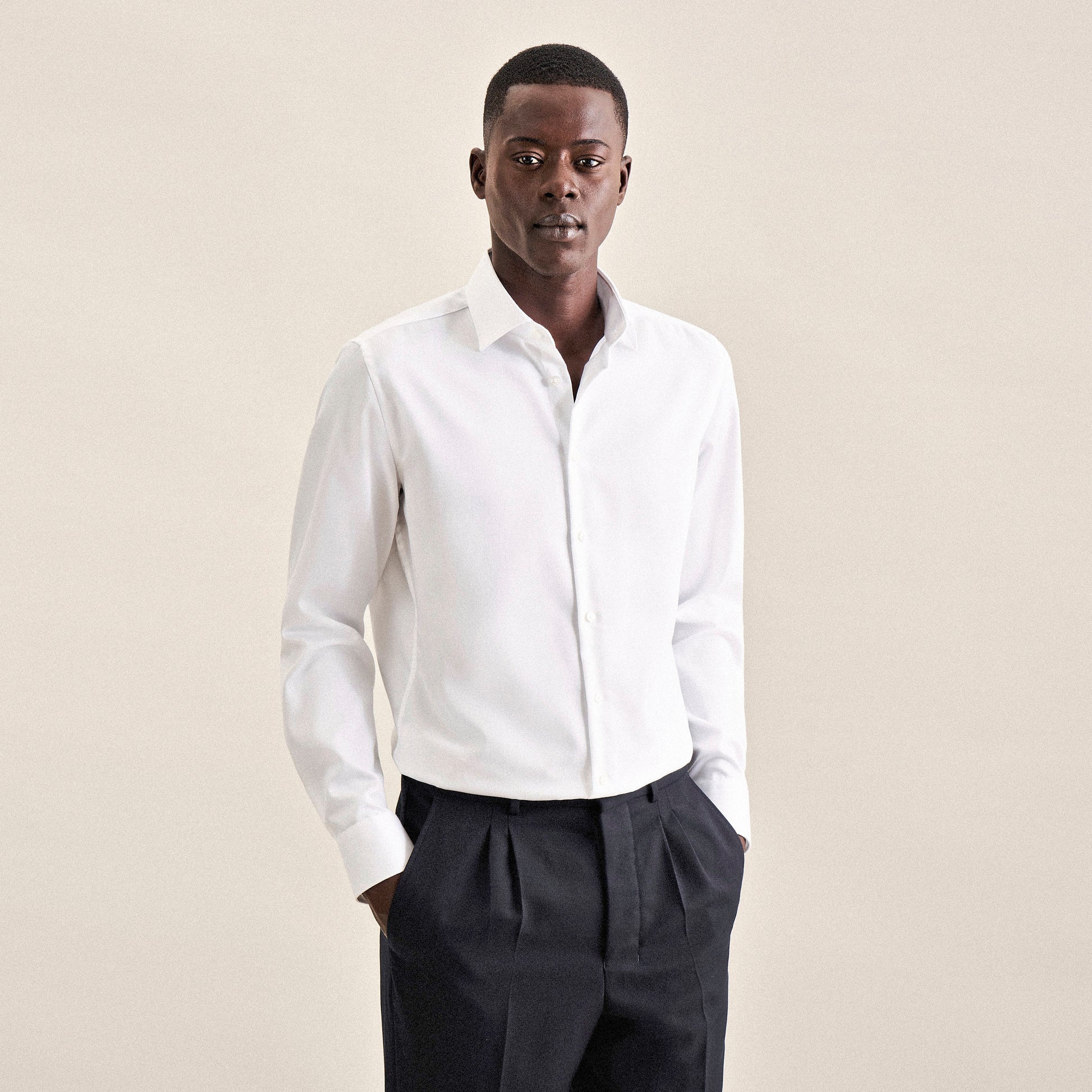 Seidensticker Herren Shaped Fit Hemd Fine Twill Long Sleeve
